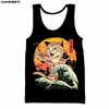 Jumeast Marka Mężczyźni Kobiety 3D Drukowana Kamizelka Hip Hop Japoński Samurai Koszulki Koszulka Sport Pullover Lato Tank Tops Tees