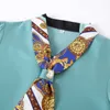 Professionell Half Sleeve Blus sommar temperament Streamer Chiffon Shirt Office Ladies Fashion Work Topps 210604