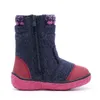 Sapatos de crianças mmnun para meninas de lã feltro botas inverno com botas quentes de coruja tamanho 23-32 ml9439 211227