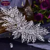 Luxus Gold Braut Haarband Tiara Barockkristall Braut Headwear Krone Strass mit Hochzeit Schmuck Haarschmuck Diamant Braut Kronen Kopfbedeckungen