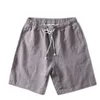 Summer Men Casual Short Male Cotton Linen Plus Size XXX 5XL 6XL 7XL Breeches Shorts Drawstring Elastic Waist Bermuda 210518