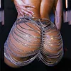 Sparkly Rhine Fishnet Mini jupe mode Hollow Out Women Jirts Summer Sexy Clubwear Cover up Beachwear for Lady9908381