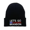 Lets Go Brandon Beanie Winter Hats 2024 Trump Cappello da ricamo in lana lavorato a maglia President Election Warm Caps Universal WHT0228