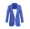 2020 Autumn Women Yellow White Red Casual Slim Blazers Ladies Jacket Coat Blazers Female 3/4 Sleeve BusinSuits X0721