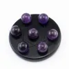 Natural Loose Gemstones Chakra Reiki Healing Stone Jewelry Heptagram 7 Stars Array Trinket 50mm Seven Star Disc Obsidian Geomantic2435