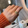Nowy Gotycki Łańcuch ze stali nierdzewnej M List Otwarcie Złote Pierścienie Dla Kobiety 2021 Koreańska Biżuteria Biżuteria Party Dziewczyna Niezwykły Zestaw Ring