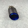 1 PZ Carbonio Opaco Con Tubo Di Scarico Akrapovic In Acciaio Inox Blu per VW AUDI BENZ BMW PORSCHE Scarichi Silenziatore Tubi