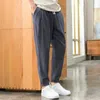 Koreanska stil harem jogger byxor män bomull linne sweatpants plus storlek byxor män casual lätta våren sommar män joggare x0723