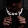 Chains Fashion Iced Out Hip Hop Diamond Gold And Silver Rhinestone 19mm Cuban Chain Men's Rap Glitter Long Necklace Exquisite Gift