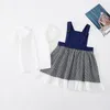 Summer Arrival Girls Fashion 2 Peices Suit Camicette bianche + tute Abiti eleganti 210528
