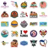 50Pcs Florida Outdoor Scenery Stickers Non-random For Car Bike Luggage Sticker Laptop Skateboard Motor Water Bottle Snowboard wall Decals Kids Gifts