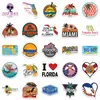 50 pcs Florida Cenário ao ar livre adesivos não-aleatórios para carro bicicleta adesivo laptop skate laptopotam garrafa de água snowboard decalques de parede crianças presentes