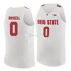 Nikivip # 0 D'Angelo Russell ohio state Buckeyes College D Angelo Retro Classic Basketball Jersey Mens Stitched Custom Numero e nome Maglie