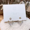 Stud Fashion Jewelry Rear Hanging Water Drop Zircon Cz Earrings Female S925 Silver Needle Light Luxury Mango Temperament