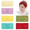 Baby Girls Headband Hair Wraps Elastiska Mjuka Bomull Kors Huvudband Spädbarn Solid Knot Hårband Barn Barn Huvudbonader Huvudbonader Kha192