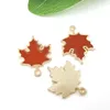 20pcs Classics Multicolor Enamel Maple Leaf Alloy Oil Drip Charms Pendants for Jewelry Making Necklaces Earrings Keychain DIY Craft Supplies