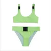 Mulheres Multicolor TwooPiece Belt Bikini Swimsuithwearwear Lady Girls Belts Crop Top Set Onepuse Suits5683210