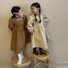 Coréen Japon Style Enfant Enfants Princesse Robe Printemps Bébé Filles Casual Lin Coton À Manches Longues Rétro 210429