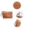 Genuine Leather Coin Purse Unisex Zipper Pouch Change Purse Key Pocket Men Women Card Holders Multifunctional Short Wallet