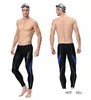 Yingfa Sharkskin Racing Training Swimwear Full Ben Swim Byxor Tights Klor Resistenta Träning Mens Lång Swimming Trunks