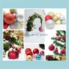 Festliga tillbehör Garden 24PCSlot Tree Decor Ball Bauble Hängande Xmas Party Ornament för hem Juldekorationer 3cm Drop Delivery 2