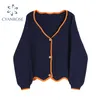 navy knit cardigan