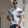 AiopesonハワイスタイルTシャツ男性100％コットンミドルスリーブメンズTシャツ2021新しい夏質カジュアルプリントティーシャツ男性H1218