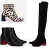 bottes en cuir noir hautes