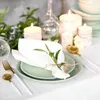 12 serviettes de table en tissu de coton blanc pour fête de mariage