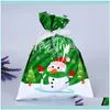 Decorações Festivo Festa Fontes Home Garden30pcs Santa Claus Gift Bags Snowman Merry Decoration Saco Para Família Saco Doces Crianças Christma
