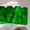 Xiruoer Laser Green Card Sleeve Etui Uchwyt Na Rękawy Skanuj Aluminium Case Bezpieczeństwo Blokowanie Portfel Anti RFID do Credit Card Cienkie dla portfela 1000 sztuk