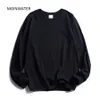 MOINWATER Women O-neck Long Sleeve T shirts Lady White Cotton Tops Female Soft Casual Tee's Black T-shirt MLT1901 210722