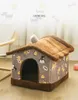 Cama Cat Sleep House Quente Caverna Cachorro Cachorro Removível Almofada Almofada Suave Interior Cabana Cabana Sofá Para Pet Cats Kittens Puppy 211111