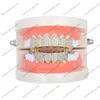 2021 Grills hip hop bretelles or crocs micro incrusté de dents de zircon tendance décoratif body5394591