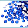 Decoraties Salon Gezondheid Beautyss3-SS34 Sapphire 3D Nail Art Rhinestone Glass Crystal Non Fix Strass Glitter voor nagels Decoratie H00251 D