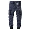 Mäns militära byxor Casual Cotton Solid Color Cargo Pants Men Outdoor King Resande byxor Multi-Pockets Work Pants 220311