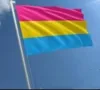 Regenbogenflagge 3x5FT 90x150cm LGBT-Flagge Banner Polyester Bunte Regenbogenflagge Außendekoration Bisexuelle Pansexuelle Gartenflaggen ZZE7942