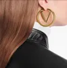 Fransa Tasarımcısı Takı Aksesuarları Lady Hoop Küpe 18 K Altın Kulak Çiviler 2021 Güzel Noel Hediyeleri