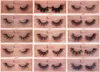 Fluffy 3D Mink Eyelashes 100% Real Minks Fales Eyelash Multilayer Natural Lash Expension Full Strip Mjuk individuella fransar i bulk