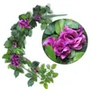 Artificial Hanging Rose Flowers Party Garden Decoration 7 Colors Eco-friendly Leaf Garland Plants Vine Leaves DIY For Home Wedding ZYY971