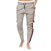 Pantalon à rayures de haute qualité pour hommes Casual Loose Pencil Pants Men Slim Fit Plaid Side Stripe Skinny Pantalon Jogger Casual Pants Y0811