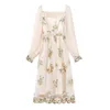 ivory floral maxi платье