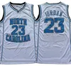 Professionelle Männer NCAA North Carolina Tar Fersen 23 Michael Jersey UNC College Basketball Trikots Schwarz Weiß Blau Schnelles Versand Größe S-2XL