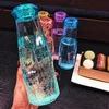 透明なガラスの水のびんの創造性旅行マグスポーツプラスチックボトルキャンプハイキングケトルドリンクカップダイヤモンドギフト