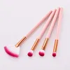 Premium Wood Handle 4/10 Pcs Makeup Brushes Set For Eyeshadow Blush Highlighter Cosmetics Soft Hair Lovely Pink Color Beauty Tools & Accessories DHL Free