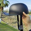 Motorhelmen Helm Retro Half-helm Full Face Baseball Cap Accessoires D S Cocktail Half Zwart Skid Deksel