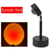 USB Rainbow Sunset Red Projector Led Night Light Sun Projektion Desk Lampa för sovrum Bar Kaffebutik Väggdekoration Belysning