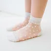 5 paires / lot chaussettes d'été filles pour enfants enfants style maille bébé fille chaussettes florales avec dentelle élastique dot fleurs chaussette en gros 1942 Y2