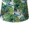 Men Tropical Hawaiian Shirt Lotus Leaf Butterfly Pineapple Printed Mens Summer Short Sleeve Shirts Casual Holiday Men Clothing 210524