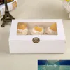 10ピース6キャビティカップケーキボックスとクリアウィンドウマフィンボックスコンテナケーキホルダーカップケーキ包装箱デザート工場価格専門家設計品質